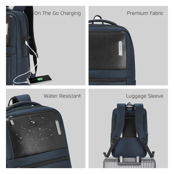 Safari Prime 22L Blue Formal Backpack with Laptop Compartment