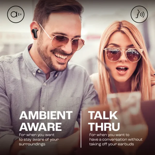 JBL Wave Beam TWS, 32Hr Playtime, IP54, Smart Ambient & TalkThru Mode, JBL App Bluetooth Headset (Black, In the Ear)